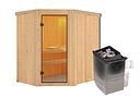 Vorschaubild Karibu Sauna Carin mit Eckeinstieg 68 mm