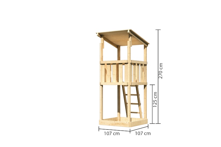 Akubi Kinderspielturm Anna mit Pultdach
