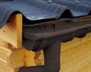 Kunststoff Dachrinnenset für Karibu Woodfeeling Gartenhaus Radur 0/1