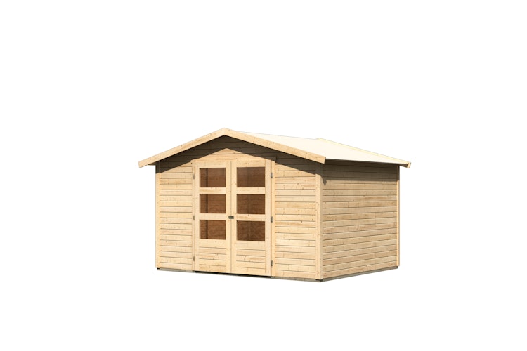 Karibu Woodfeeling Gartenhaus Amberg 2/3/4/5 naturbelassen - 19 mm