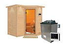 Vorschaubild Karibu Sauna Sahib 1-Massivholzsauna 38 mm-Fronteinstieg -Exklusivoptik