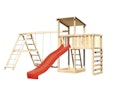 Vorschaubild Akubi Kinderspielturm Anna mit Pultdach inkl. Kletterwand, Wellenrutsche, Anbauplattform, Doppelschaukel und Klettergerüst
