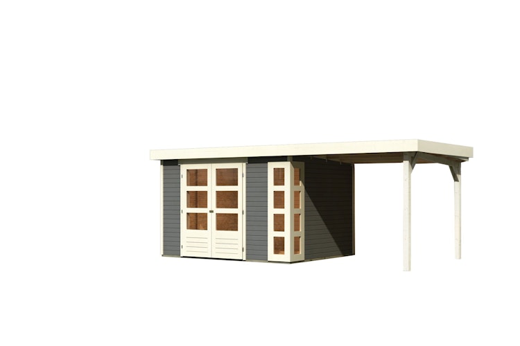 Karibu Woodfeeling Gartenhaus Kerko 3/4/5/6 mit 240 cm Schleppdach - 19 mm