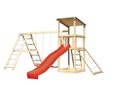 Vorschaubild Akubi Kinderspielturm Anna mit Pultdach inkl. Wellenrutsche, Netzrampe, Doppelschaukel und Klettergerüst