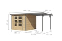 Karibu Metall-Holzgartenhaus Hybridhaus Jupiter A/B/C/D - 19 mm/0,5 mm