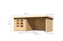 Vorschaubild Karibu Woodfeeling Gartenhaus Bastrup 4 naturbelassen - 28 mm