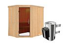 Vorschaubild Karibu Sauna Saja - 68 mm Systemsauna - 230 Volt Plug & Play inkl. gratis Zubehörpaket im Wert von 126,96€