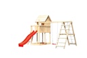 Vorschaubild Akubi Kinderspielturm Frieda mit Anbau, Rutsche und Doppelschaukelanbau mit Klettergerüst (Set C)