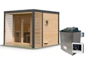 Vorschaubild Karibu Saunahaus Ares 3 - Hybridhaus mit Metallrahmen - 38 mm inkl. gratis Sauna-Zubehörset im Wert von 234,94 €