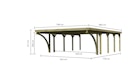 Karibu Carport Doppelcarport Classic Doppel 3 - kesseldruckimprägniert