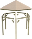 Vorschaubild Karibu 4-Eck Pavillon Sevilla kesseldruckimprägniert Sparset inkl. Dachschindeln