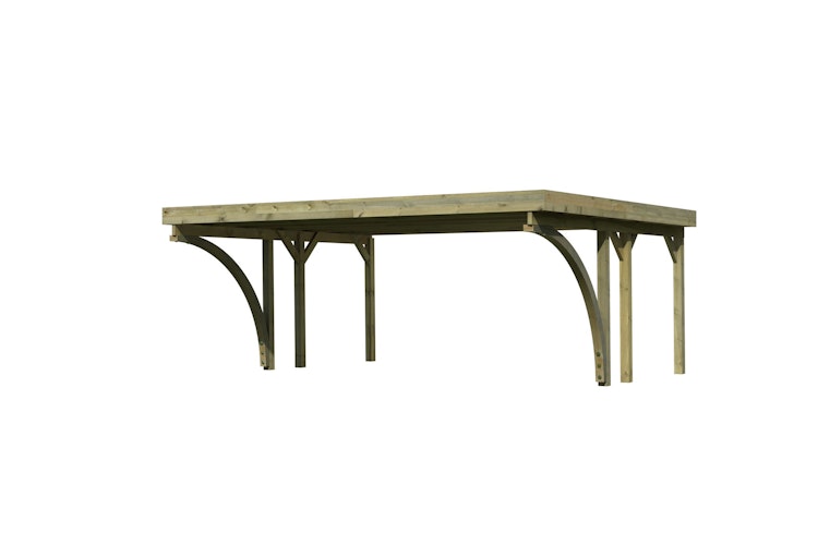 Karibu Carport Doppelcarport Classic Doppel 1 - kesseldruckimprägniert