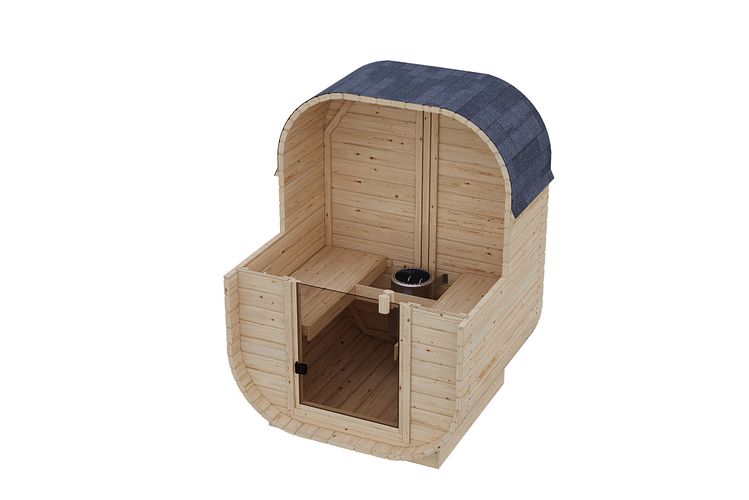 Karibu Fasssauna Solvik - 38 mm Aktionssauna 230 Volt Plug & Play