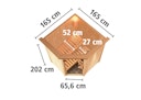 Vorschaubild Karibu Sauna Larin mit Eckeinstieg 68 mm inkl. gratis Saunaofen im Wert von 599,99 €