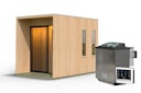 Vorschaubild Karibu Design Saunahaus Catalina Blackline mit Vorraum - 73 mm inkl. gratis Sauna-Zubehörset im Wert von 234,94 €