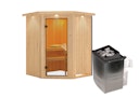 Vorschaubild Karibu Sauna Larin mit Eckeinstieg 68 mm inkl. gratis Saunaofen im Wert von 599,99 €