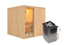 Vorschaubild Karibu Sauna Rodin mit Fronteinstieg 68 mm inkl. gratis Saunaofen im Wert von 599,99 €