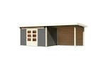Vorschaubild Karibu Woodfeeling Gartenhaus Kandern 6/7 mit 300 cm Schleppdach + Rückwand