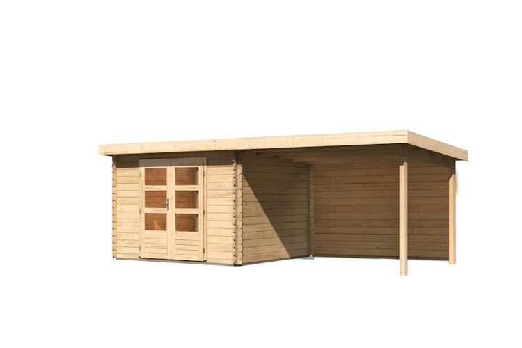 Karibu Woodfeeling Gartenhaus Bastrup 5 naturbelassen - 28 mm