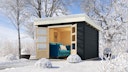 Vorschaubild Karibu Gartenhaus Blockbohlenhaus Olaf 3/5 - 28 mm mit erhöhter Schneelast (300 kg/m²)