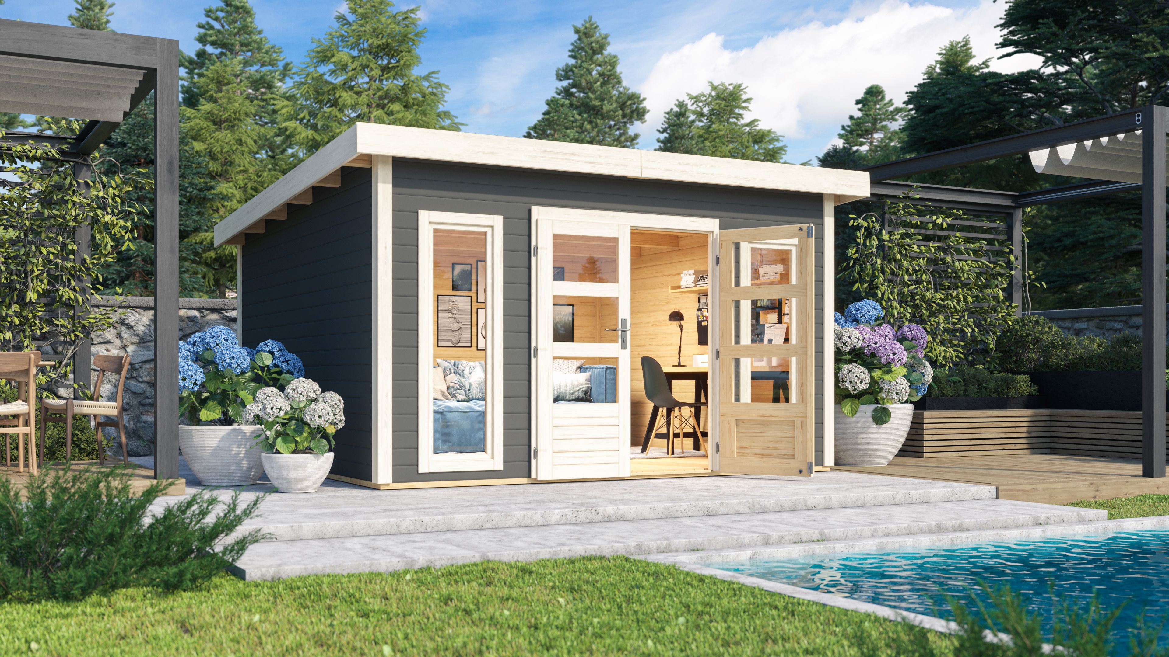 Karibu Woodfeeling Gartenhaus Northeim 5 - 38 mm