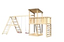 Vorschaubild Akubi Kinderspielturm Anna mit Pultdach inkl. Kletterwand, Anbauplattform, Doppelschaukel und Klettergerüst