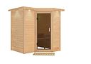 Vorschaubild Karibu Sauna Sahib 1-Massivholzsauna 38 mm-Fronteinstieg -Exklusivoptik