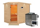 Vorschaubild Karibu Sauna Tanami - Massivholzsauna mit Eckeinstieg 38 mm inkl. gratis Saunaofen im Wert von 599,99 €