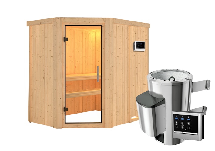 Karibu Sauna Saja - 68 mm Systemsauna - 230 Volt Plug & Play