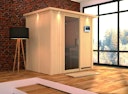Vorschaubild Karibu Sauna Bodin mit Fronteinstieg 68 mm inkl. gratis Saunaofen im Wert von 599,99 €