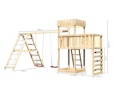 Vorschaubild Akubi Kinderspielturm Ritterburg Löwenherz inkl. Doppelschaukelanbau, Klettergerüst, Anbauplattform und Kletterwand