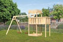 Vorschaubild Akubi Kinderspielturm Ritterburg Löwenherz inkl. Doppelschaukelanbau und Anbauplattform