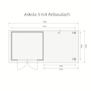 Karibu Woodfeeling Gartenhaus Askola 2/3/3,5/4/5 m. 275 cm Schleppdach/Seiten- und Rückwand