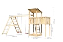 Vorschaubild Akubi Kinderspielturm Anna mit Pultdach inkl. Anbauplattform, Doppelschaukel und Klettergerüst