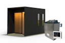 Vorschaubild Karibu Design Saunahaus Catalina Blackline mit Vorraum - 73 mm inkl. gratis Sauna-Zubehörset im Wert von 234,94 €