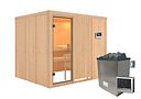 Vorschaubild Karibu Sauna Gobin mit Fronteinstieg 68 mm inkl. gratis Saunaofen im Wert von 899,99€