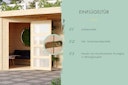 Vorschaubild Karibu Woodfeeling Gartenhaus Schwandorf 3/5 inkl. 240 cm Schleppdach mit Rückwand - 19 mm