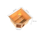 Vorschaubild Karibu Woodfeeling Sauna Tabea - 38 mm Massivholz Aktionssauna inkl. gratis Saunaofen im Wert von 599,99 €