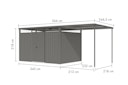 Karibu Metall Gartenhaus Osten (Østen) inkl. gratis Metallbox im Wert von 349,99 €