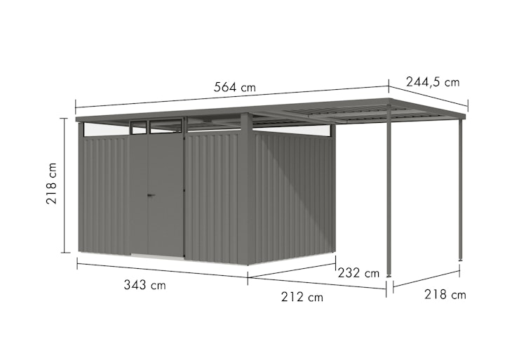 Karibu Metall Gartenhaus Osten (Østen) inkl. gratis Metallbox im Wert von 349,99 €