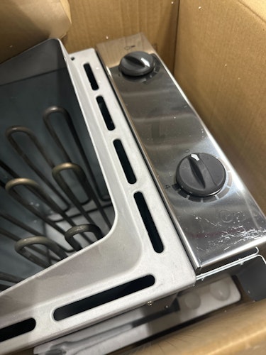 B-Ware Karibu 9 kW Saunaofen finnisch anthrazit mit integrierter Steuerung (ohne Steine)