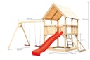 Vorschaubild Akubi Kinderspielturm Luis mit Doppelschaukel, Netzrampe und Wellenrutsche