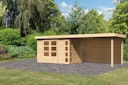 Karibu Woodfeeling Gartenhaus Kerko 3/4/5 mit 280 cm Schleppdach inkl. Rückwand - 19 mm