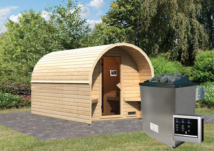 Karibu Gartensauna/Saunafass Fasshaus 3 inkl. gratis Saunaofen im Wert von 599,99 €