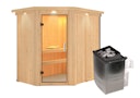 Vorschaubild Karibu Sauna Carin mit Eckeinstieg 68 mm