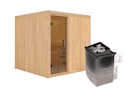 Vorschaubild Karibu Sauna Rodin mit Fronteinstieg 68 mm inkl. gratis Saunaofen im Wert von 599,99 €