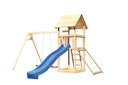 Vorschaubild Akubi Kinderspielturm Lotti mit Satteldach inkl. Wellenrutsche, Doppelschaukelanbau und Netzrampe