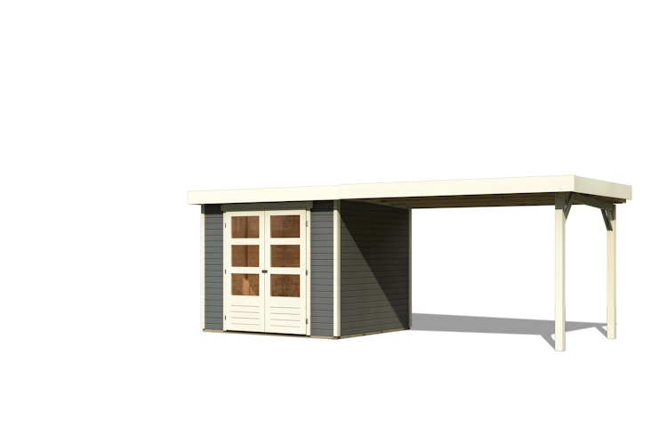 Karibu Woodfeeling Gartenhaus Askola 2/3/3,5/4/5/6 mit 280 cm Schleppdach