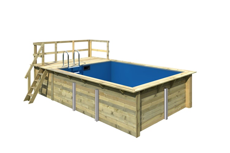 Karibu Rechteck Pool Gr. 2 - 350 x 440 cm - kesseldruckimprägniert