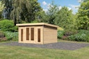 Vorschaubild Karibu Premium Gartenhaus Radeburg 2 - 40 mm (Homeoffice-Gartenhaus)